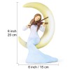 Creative Violinist Moon Figurine, Hand-Painted Collectible Sculpture for Home Decor, Inspirational Crescent Moon Lady Gift for Music Lovers, Perfect for Birthdays, Christmas, and Special Occasions Creative Violinist Moon Figurine, Hand-Painted Collectible Sculpture for Home Decor, Inspirational Crescent Moon Lady Gift for Music Lovers, Perfect for Birthdays, Christmas, and Special Occasions