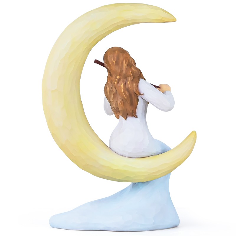 Creative Violinist Moon Figurine, Hand-Painted Collectible Sculpture for Home Decor, Inspirational Crescent Moon Lady Gift for Music Lovers, Perfect for Birthdays, Christmas, and Special Occasions Creative Violinist Moon Figurine, Hand-Painted Collectible Sculpture for Home Decor, Inspirational Crescent Moon Lady Gift for Music Lovers, Perfect for Birthdays, Christmas, and Special Occasions