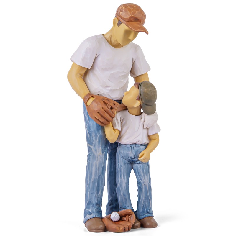 AIDLNS Father and Son Figurines, Dad and Son Play Baseball Hand-Painted Figures Gifts for Dad Boys, Family Sculpture for Shelf Decor Desktop Home Decoration (Legacy Swing) AIDLNS Father and Son Figurines, Dad and Son Play Baseball Hand-Painted Figures Gifts for Dad Boys, Family Sculpture for Shelf Decor Desktop Home Decoration (Legacy Swing)