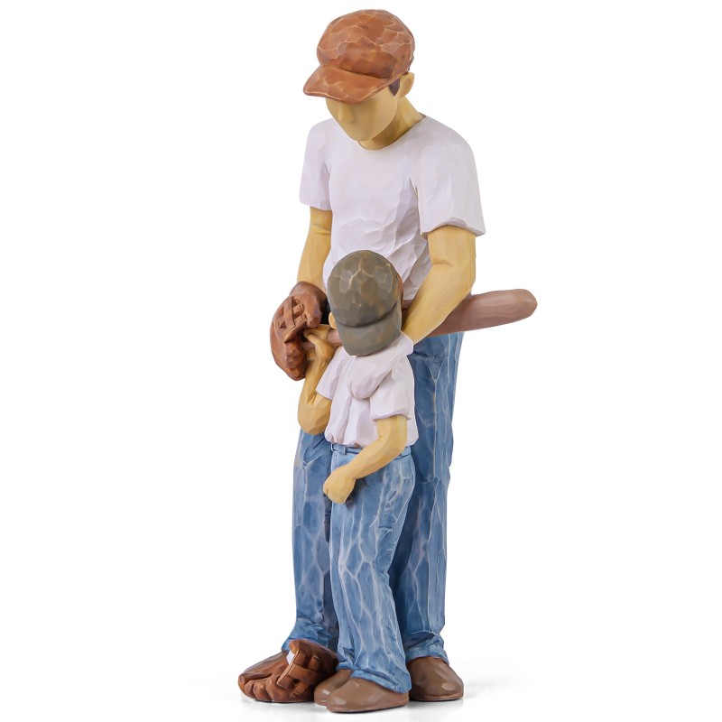 AIDLNS Father and Son Figurines, Dad and Son Play Baseball Hand-Painted Figures Gifts for Dad Boys, Family Sculpture for Shelf Decor Desktop Home Decoration (Legacy Swing) AIDLNS Father and Son Figurines, Dad and Son Play Baseball Hand-Painted Figures Gifts for Dad Boys, Family Sculpture for Shelf Decor Desktop Home Decoration (Legacy Swing)