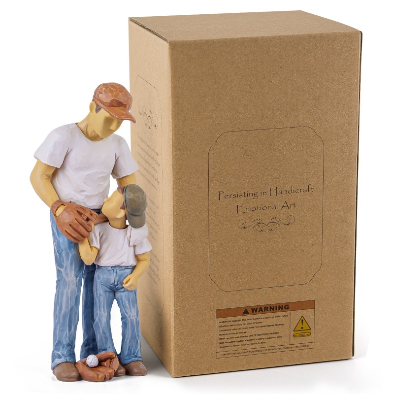 AIDLNS Father and Son Figurines, Dad and Son Play Baseball Hand-Painted Figures Gifts for Dad Boys, Family Sculpture for Shelf Decor Desktop Home Decoration (Legacy Swing) AIDLNS Father and Son Figurines, Dad and Son Play Baseball Hand-Painted Figures Gifts for Dad Boys, Family Sculpture for Shelf Decor Desktop Home Decoration (Legacy Swing)