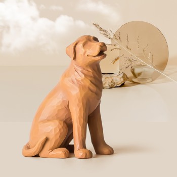 Love My Dog, Animal Sculpted Hand-Painted Figure, Friendship Memorials for Dog Lovers, 5 inch Hand Carved Dog Sympathy Gifts, Pet Loss Gifts