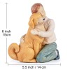 AIDLNS Boy and Puppy Dog Figurine, Memorial Friendship Collectible Hand Sculpted Loss of Dog Gifts, Father S Day Gift for Man (Joyful Friendship) AIDLNS Boy and Puppy Dog Figurine, Memorial Friendship Collectible Hand Sculpted Loss of Dog Gifts, Father S Day Gift for Man (Joyful Friendship)