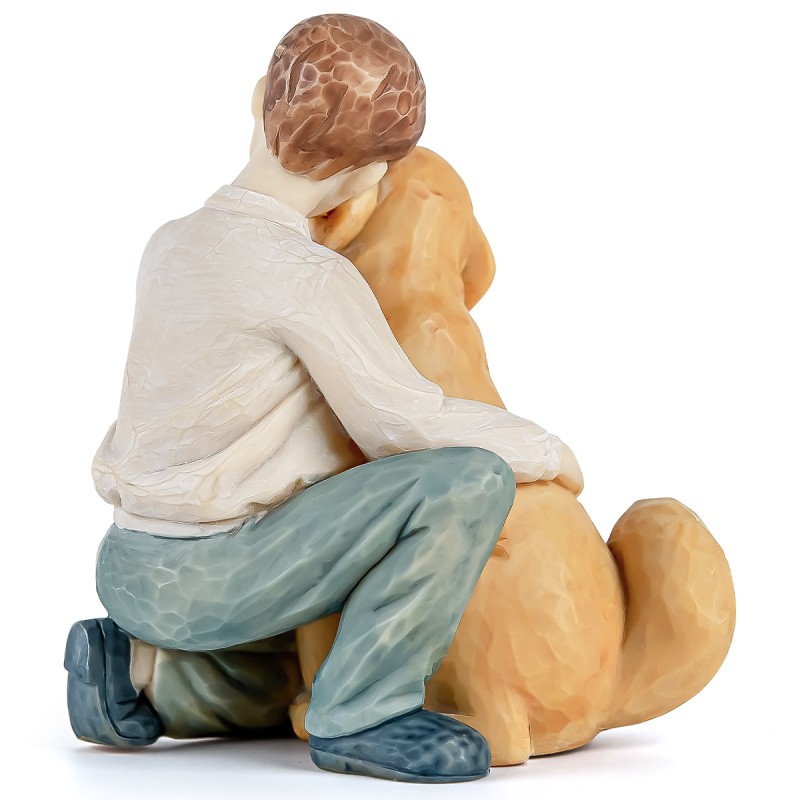 AIDLNS Boy and Puppy Dog Figurine, Memorial Friendship Collectible Hand Sculpted Loss of Dog Gifts, Father S Day Gift for Man (Joyful Friendship) AIDLNS Boy and Puppy Dog Figurine, Memorial Friendship Collectible Hand Sculpted Loss of Dog Gifts, Father S Day Gift for Man (Joyful Friendship)
