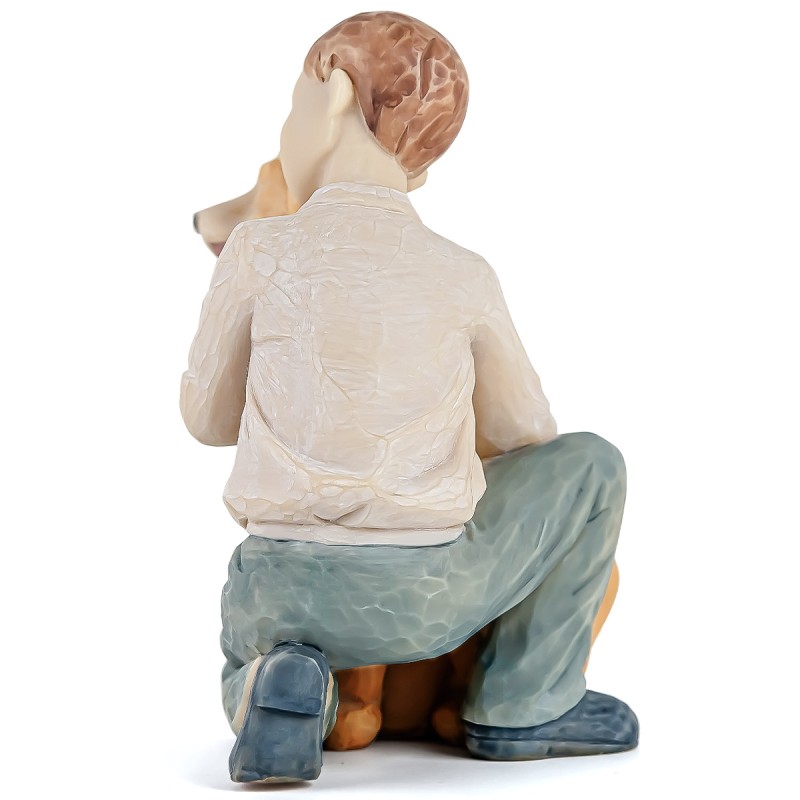 AIDLNS Boy and Puppy Dog Figurine, Memorial Friendship Collectible Hand Sculpted Loss of Dog Gifts, Father S Day Gift for Man (Joyful Friendship) AIDLNS Boy and Puppy Dog Figurine, Memorial Friendship Collectible Hand Sculpted Loss of Dog Gifts, Father S Day Gift for Man (Joyful Friendship)