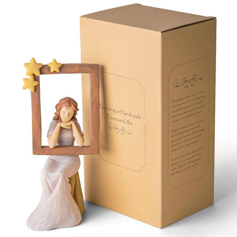 AIDLNS Elegant Women Figurine, Sitting Girl Statue Hand-Painted Sculpted Memorial Figure, Retirement Gift for Woman, Unique Gift for Birthday, Valentine Day, Mother's Day Home Decoration AIDLNS Elegant Women Figurine, Sitting Girl Statue Hand-Painted Sculpted Memorial Figure, Retirement Gift for Woman, Unique Gift for Birthday, Valentine Day, Mother's Day Home Decoration