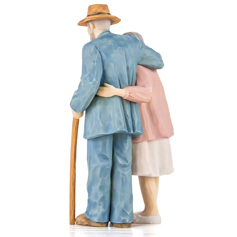 Husband and Wife Elderly Figurine, Couple Collectible Figure for Home Decoration, Sculpted Hand-Painted Figures Anniversary Wedding Valentine's Day Gift for Mom Grandmas (Around You) Husband and Wife Elderly Figurine, Couple Collectible Figure for Home Decoration, Sculpted Hand-Painted Figures Anniversary Wedding Valentine's Day Gift for Mom Grandmas (Around You)