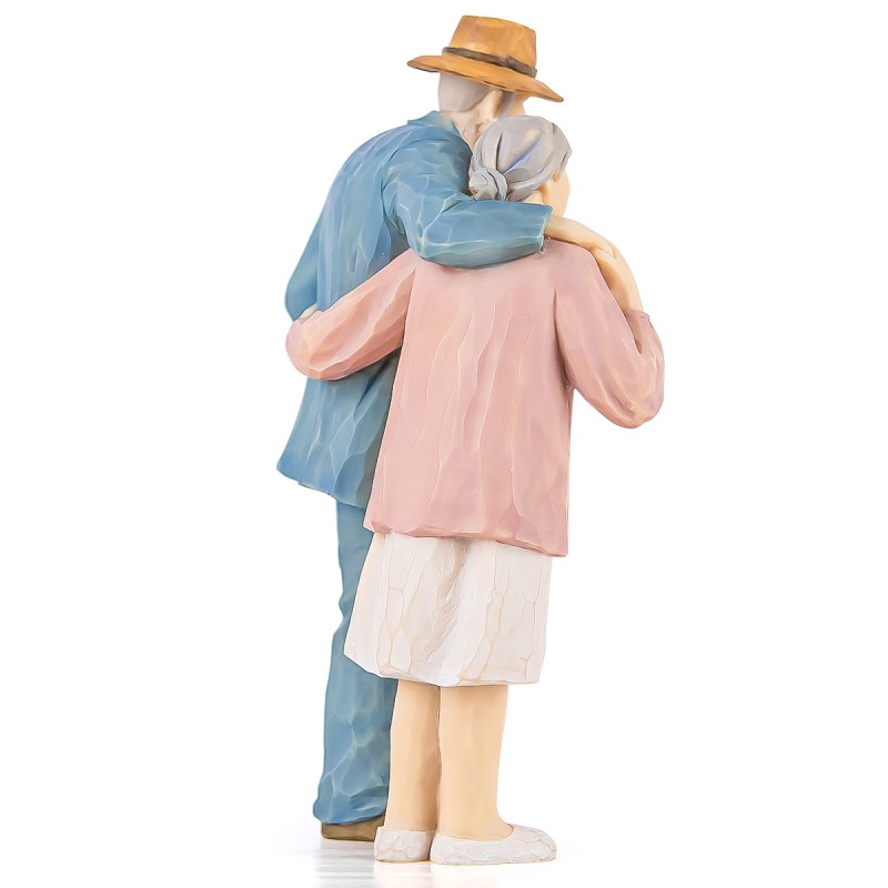Husband and Wife Elderly Figurine, Couple Collectible Figure for Home Decoration, Sculpted Hand-Painted Figures Anniversary Wedding Valentine's Day Gift for Mom Grandmas (Around You) Husband and Wife Elderly Figurine, Couple Collectible Figure for Home Decoration, Sculpted Hand-Painted Figures Anniversary Wedding Valentine's Day Gift for Mom Grandmas (Around You)