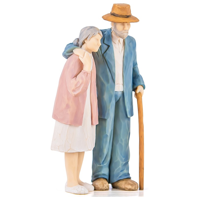 Husband and Wife Elderly Figurine, Couple Collectible Figure for Home Decoration, Sculpted Hand-Painted Figures Anniversary Wedding Valentine's Day Gift for Mom Grandmas (Around You) Husband and Wife Elderly Figurine, Couple Collectible Figure for Home Decoration, Sculpted Hand-Painted Figures Anniversary Wedding Valentine's Day Gift for Mom Grandmas (Around You)