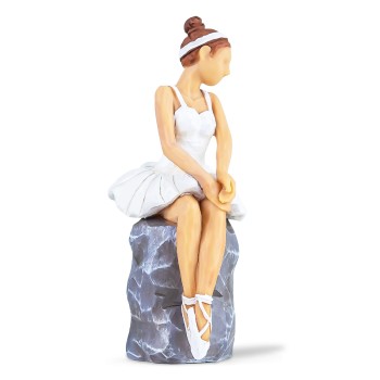 AIDLNS Ballerina Figurine Ballet Girl Gift, Ballet Dancer Statue Sculpted Hand-Painted Figure Birthday Gift for Daughter Girls Girlfriend Wife Women (Quiet Girl)