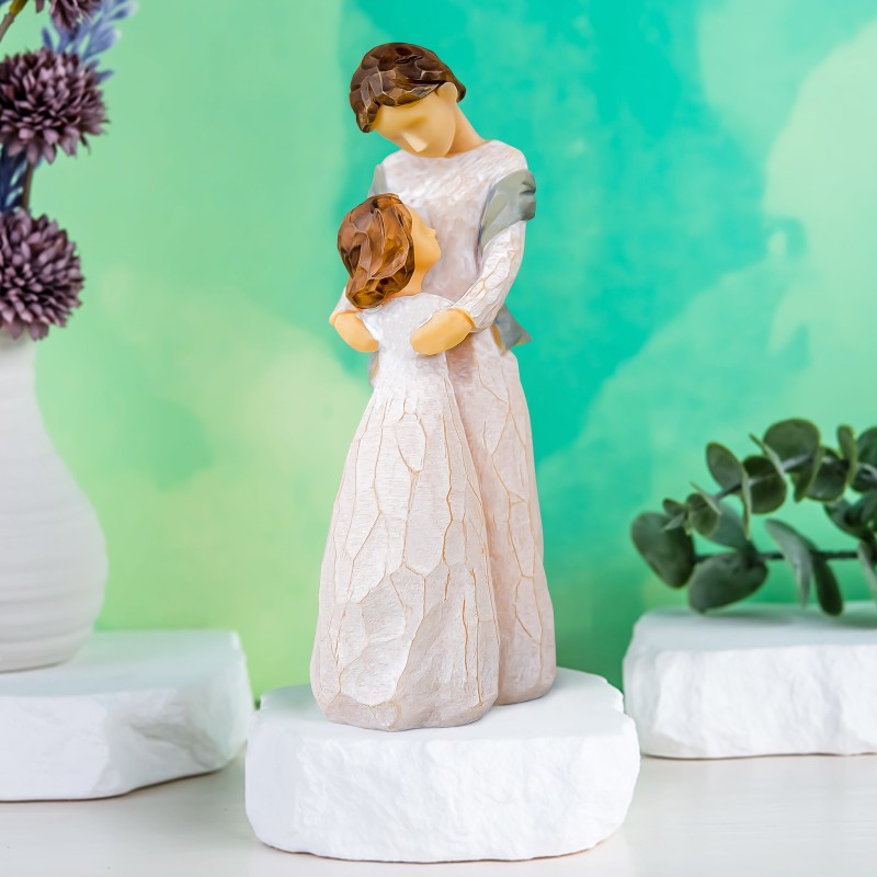 AIDLNS Mom and Daughter Figurine Statue Gift, Sculpted Hand-Painted Mother Daughter Figure Birthday for Mom Girls (Love You Forever) AIDLNS Mom and Daughter Figurine Statue Gift, Sculpted Hand-Painted Mother Daughter Figure Birthday for Mom Girls (Love You Forever)