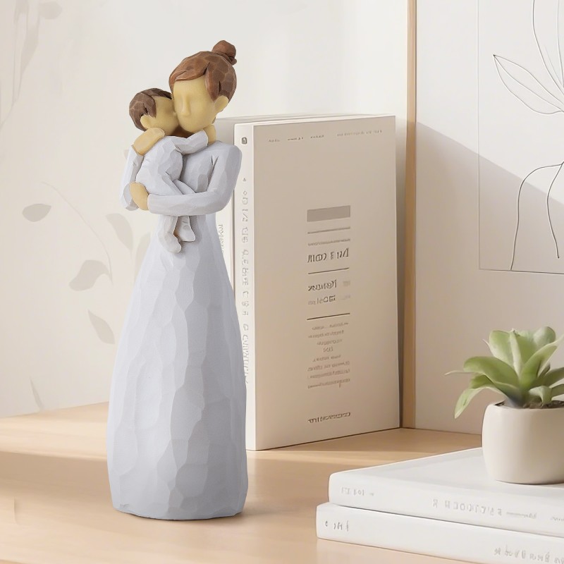 Mom and Baby Figurine Statue Gift, Sculpted Hand-Painted Mother Son Daughter Figure Birthday for Mom (Angel of Mine) Mom and Baby Figurine Statue Gift, Sculpted Hand-Painted Mother Son Daughter Figure Birthday for Mom (Angel of Mine)