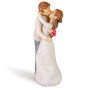 Romantic Couple Figurine - Husband and Wife Hug Statue, Hand-Painted Sculpture, Anniversary Wedding Gift, Present for Wife, Husband, Girlfriend, Boyfriend, Home Décor