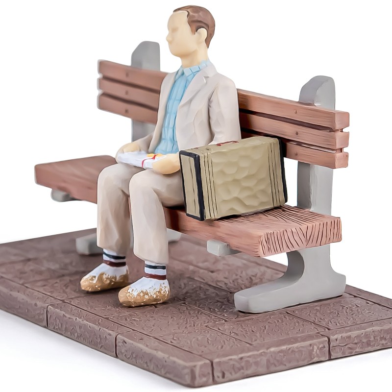 AIDLNS Forrest Gump Figurine, Film Characters Sculpted Hand-Painted Figure Inspiring Life Christmas Anniversary Collectible Figurines Gift for Husband Boyfriend Friend Birthday