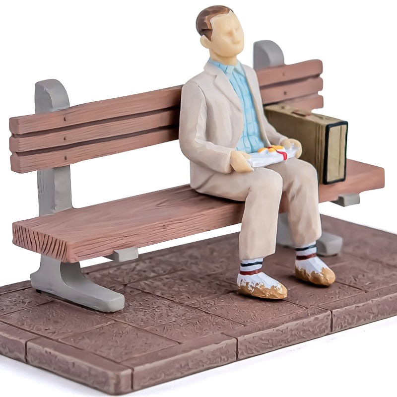 AIDLNS Forrest Gump Figurine, Film Characters Sculpted Hand-Painted Figure Inspiring Life Christmas Anniversary Collectible Figurines Gift for Husband Boyfriend Friend Birthday