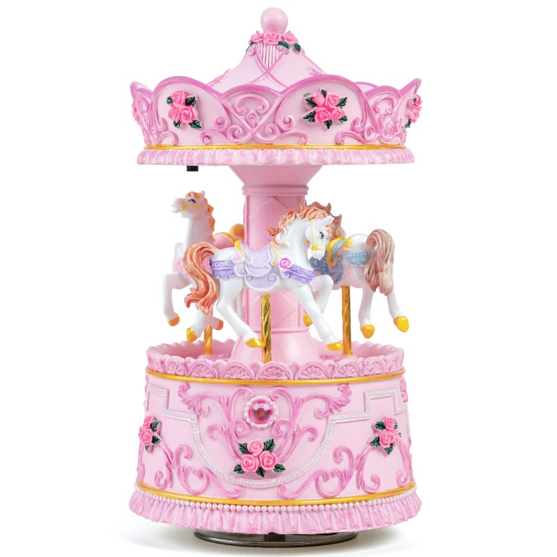 Carousel Music Box Gift, Wind Up Musical Box with Light Christmas Valentine's Day Anniversary Birthday Gifts for Wife Girls Girlfriend Daughter Son Plays You are My Sunshine Carousel Music Box Gift, Wind Up Musical Box with Light Christmas Valentine's Day Anniversary Birthday Gifts for Wife Girls Girlfriend Daughter Son Plays You are My Sunshine