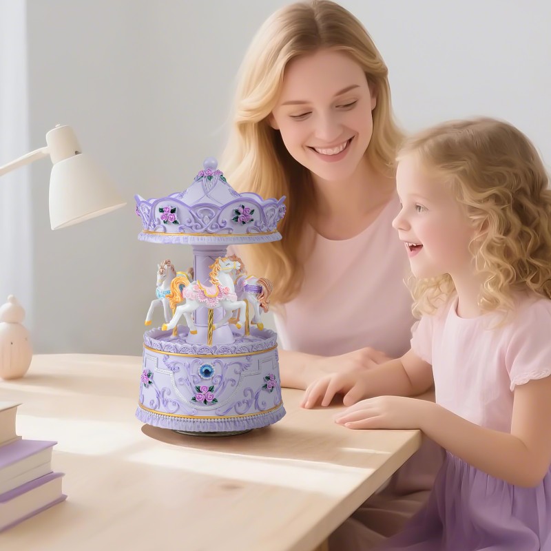 Carousel Music Box Gift, Wind Up Musical Box with Light Christmas Valentine's Day Anniversary Birthday Gifts for Wife Girls Girlfriend Daughter Son Plays You are My Sunshine Carousel Music Box Gift, Wind Up Musical Box with Light Christmas Valentine's Day Anniversary Birthday Gifts for Wife Girls Girlfriend Daughter Son Plays You are My Sunshine
