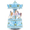 Elegant Blue Carousel Music Box,Handcrafted Rotating Horses & Floral Details Musical Figurine, for Birthdays,Christmas,Valentine's Day,Birthday,Home Décor,Plays You are My Sunshine Tune Elegant Blue Carousel Music Box,Handcrafted Rotating Horses & Floral Details Musical Figurine, for Birthdays,Christmas,Valentine's Day,Birthday,Home Décor,Plays You are My Sunshine Tune