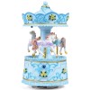 Elegant Blue Carousel Music Box,Handcrafted Rotating Horses & Floral Details Musical Figurine, for Birthdays,Christmas,Valentine's Day,Birthday,Home Décor,Plays You are My Sunshine Tune Elegant Blue Carousel Music Box,Handcrafted Rotating Horses & Floral Details Musical Figurine, for Birthdays,Christmas,Valentine's Day,Birthday,Home Décor,Plays You are My Sunshine Tune