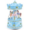 Elegant Blue Carousel Music Box,Handcrafted Rotating Horses & Floral Details Musical Figurine, for Birthdays,Christmas,Valentine's Day,Birthday,Home Décor,Plays You are My Sunshine Tune Elegant Blue Carousel Music Box,Handcrafted Rotating Horses & Floral Details Musical Figurine, for Birthdays,Christmas,Valentine's Day,Birthday,Home Décor,Plays You are My Sunshine Tune
