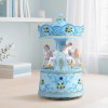 Elegant Blue Carousel Music Box,Handcrafted Rotating Horses & Floral Details Musical Figurine, for Birthdays,Christmas,Valentine's Day,Birthday,Home Décor,Plays You are My Sunshine Tune Elegant Blue Carousel Music Box,Handcrafted Rotating Horses & Floral Details Musical Figurine, for Birthdays,Christmas,Valentine's Day,Birthday,Home Décor,Plays You are My Sunshine Tune