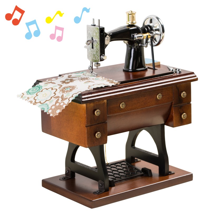 Sewing Machine Music Box Vintage Keepsake Birthday Anniversary Christmas Mother Day Gift For Mom Grandma Sewing Machine Music Box Vintage Keepsake Birthday Anniversary Christmas Mother Day Gift For Mom Grandma