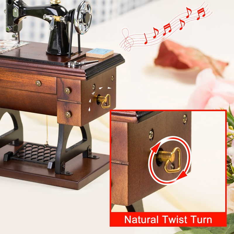 Sewing Machine Music Box Vintage Keepsake Birthday Anniversary Christmas Mother Day Gift For Mom Grandma Sewing Machine Music Box Vintage Keepsake Birthday Anniversary Christmas Mother Day Gift For Mom Grandma