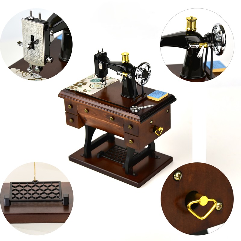 Sewing Machine Music Box Vintage Keepsake Birthday Anniversary Christmas Mother Day Gift For Mom Grandma Sewing Machine Music Box Vintage Keepsake Birthday Anniversary Christmas Mother Day Gift For Mom Grandma