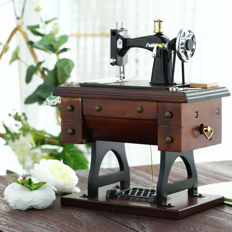 Sewing Machine Music Box Vintage Keepsake Birthday Anniversary Christmas Mother Day Gift For Mom Grandma Sewing Machine Music Box Vintage Keepsake Birthday Anniversary Christmas Mother Day Gift For Mom Grandma
