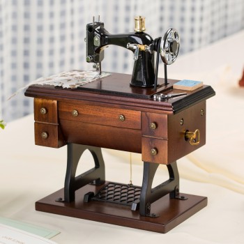 Sewing Machine Music Box Vintage Keepsake Birthday Anniversary Christmas Mother Day Gift For Mom Grandma