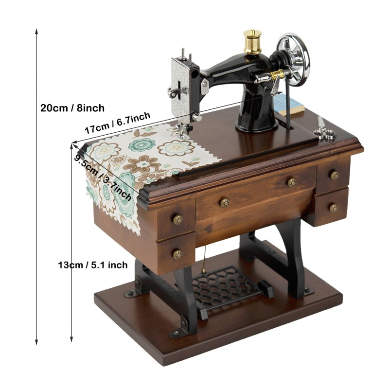 Sewing Machine Music Box Vintage Keepsake Birthday Anniversary Christmas Mother Day Gift For Mom Grandma Sewing Machine Music Box Vintage Keepsake Birthday Anniversary Christmas Mother Day Gift For Mom Grandma